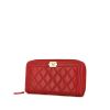 Chanel Boy wallet in red quilted leather - 00pp thumbnail