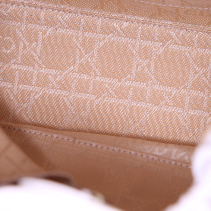 Bolso de mano Dior Dior Malice en cuero blanco - Detail D2