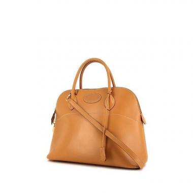 Sac à main Hermes Bolide 37 cm en cuir Chamonix gold
