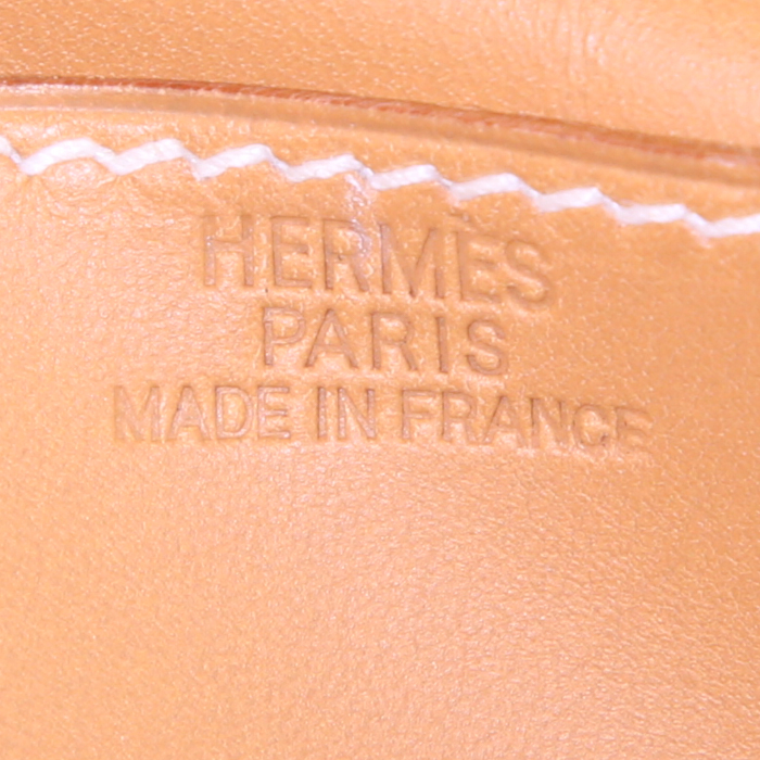 Billetera Hermès Béarn en cuero Chamonix color oro - Detail D3