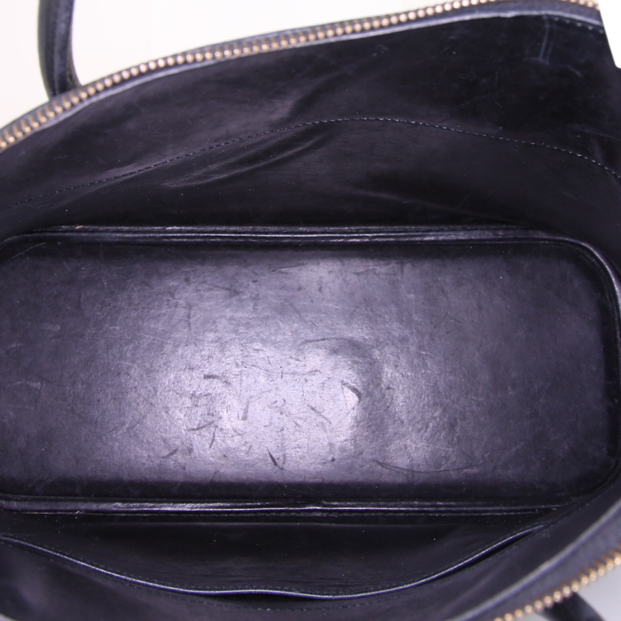 Hermes Bolide large model handbag in black Fjord leather - Detail D2