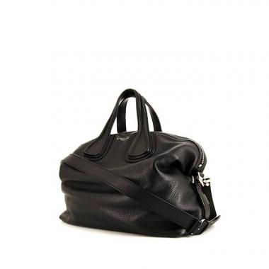 Bolso de mano Givenchy Nightingale en cuero granulado negro