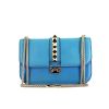 Valentino Rockstud Lock shoulder bag in blue leather - 360 thumbnail