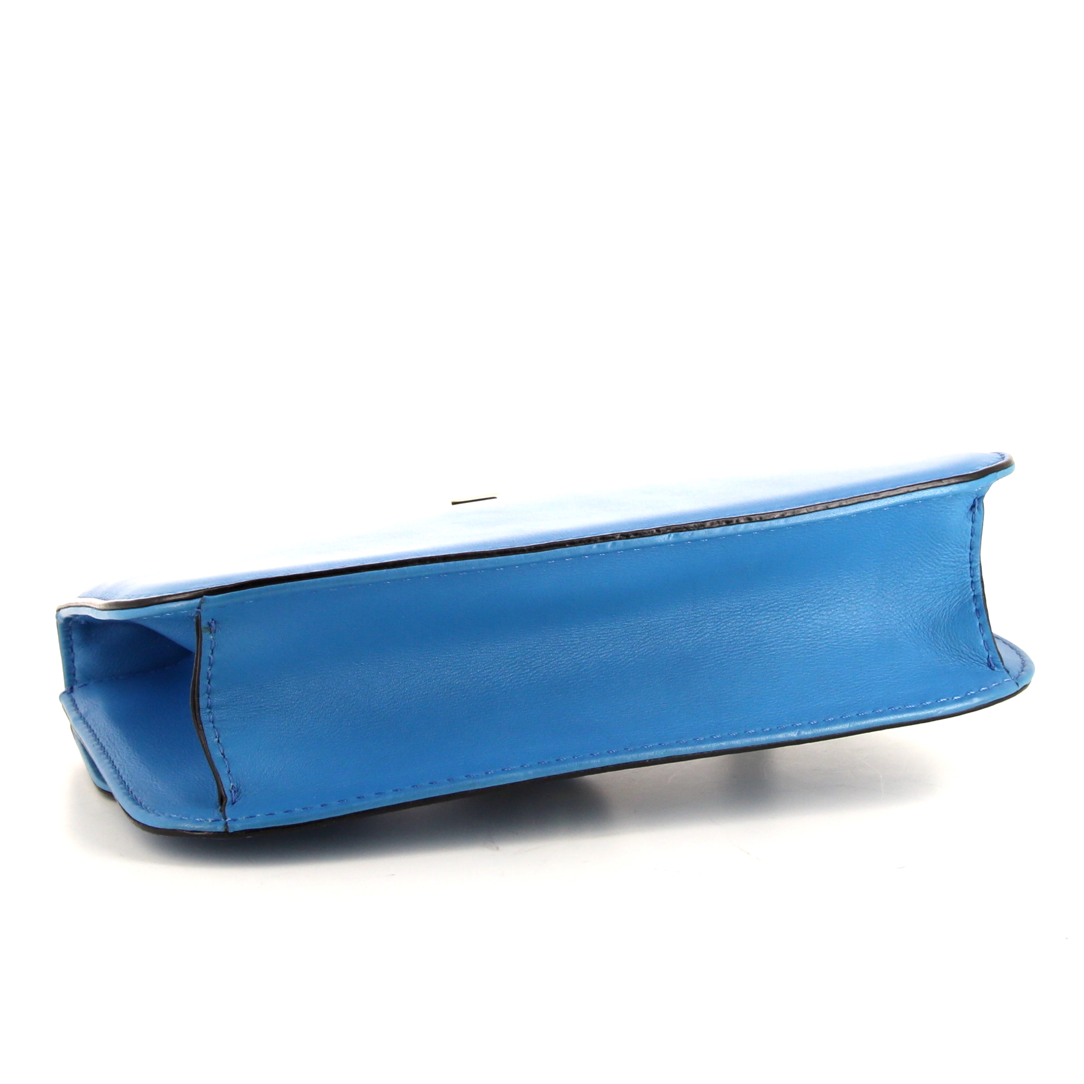 Sac bandoulière Valentino Rockstud Lock en cuir bleu - Detail D5