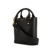 Dior Avenue small model shopping bag in black leather - 00pp thumbnail
