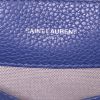 Sac bandoulière Saint Laurent Sac de jour Baby en cuir grainé bleu-marine - Detail D4 thumbnail