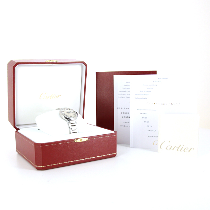 Montre Cartier Ballon Bleu en acier Ref :  3489 Vers  2010