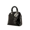Bolso de mano Dior Granville en charol negro - 00pp thumbnail