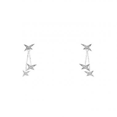 Mauboussin Star For Ever earrings in white gold and diamonds