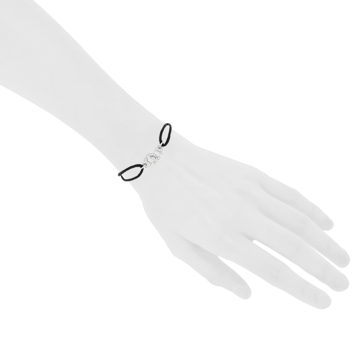 Brazalete Dinh Van Menottes R10 en oro blanco y diamantes - Detail D1