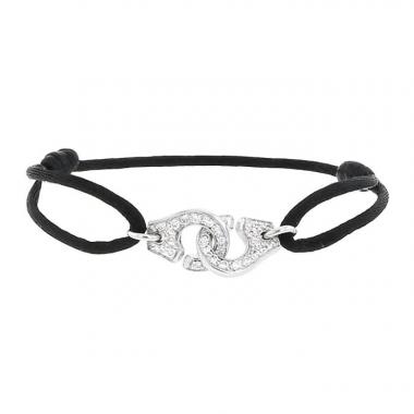 Bracciale Dinh Van Menottes R10 in oro bianco e diamanti