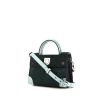 Dior Diorever small shoulder bag in dark green foal and blue leather - 00pp thumbnail