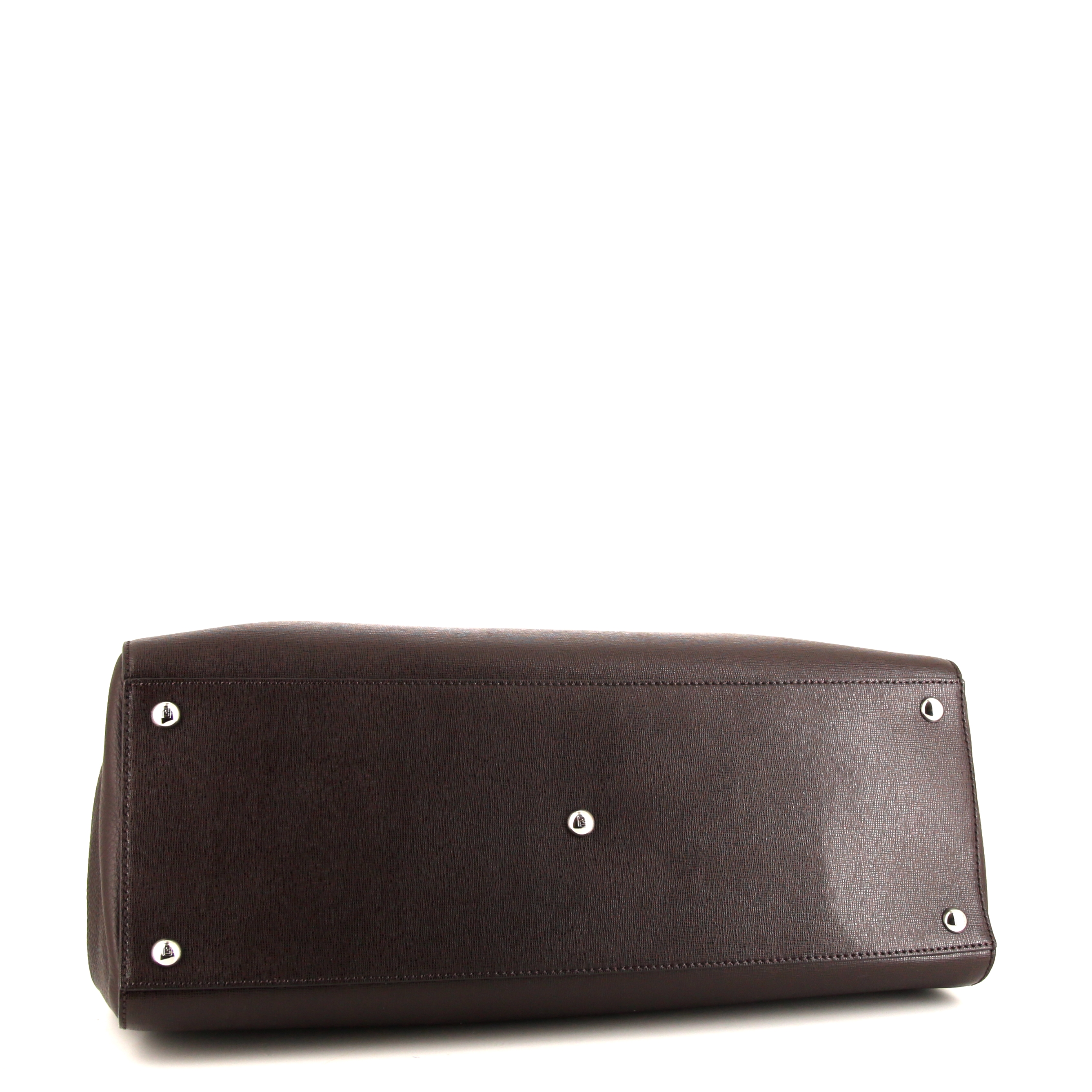 Borsa Fendi 2 Jours in pelle marrone - Detail D4