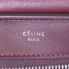 Bolso de mano Celine Trapeze modelo mediano en piel de pitón roja y cuero color burdeos - Detail D4 thumbnail