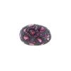 Pomellato Tabou boule ring in pink gold,  silver and garnets - 00pp thumbnail