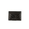Billetera Saint Laurent en cuero acolchado con motivos de espigas negro - 360 Front thumbnail