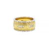 Buccellati ring in yellow gold,  white gold and diamonds - 00pp thumbnail