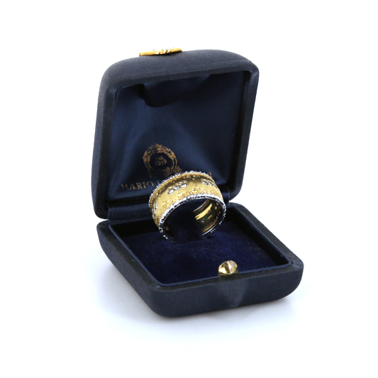 Anello Buccellati in oro giallo,  oro bianco e diamanti - Detail D2