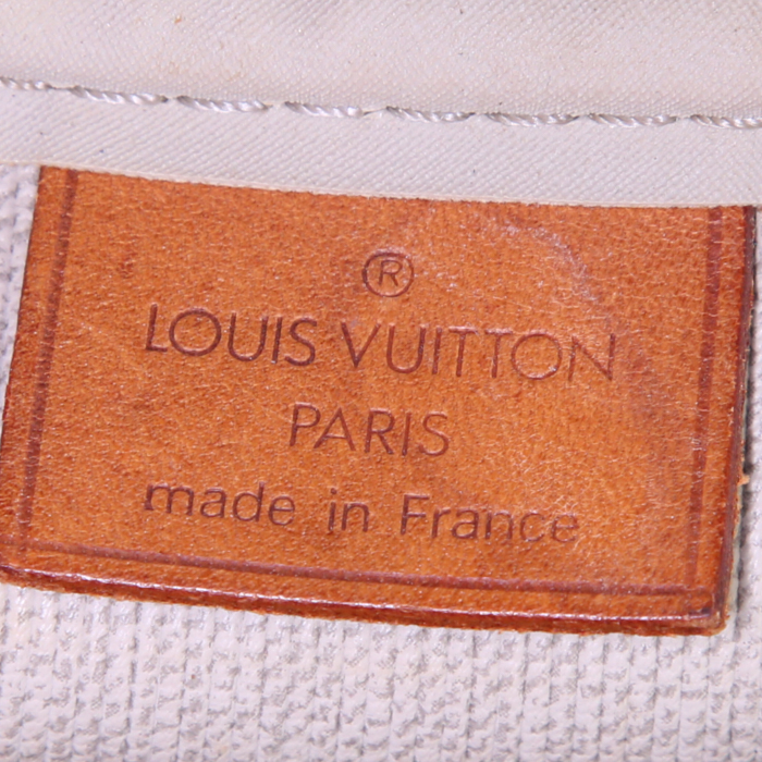 Sac bandoulière Louis Vuitton America's Cup en toile monogram enduite bleue et cuir naturel - Detail D3