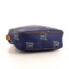 Louis Vuitton America's Cup shoulder bag in blue monogram canvas and natural leather - Detail D4 thumbnail