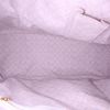 Shopping bag Louis Vuitton in tela rosa con motivo e pelle bianca - Detail D2 thumbnail