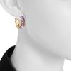 Pomellato Lulu hoop earrings in yellow gold,  amethysts and diamonds - Detail D1 thumbnail
