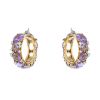 Pomellato Lulu hoop earrings in pink gold,  amethysts and diamonds - 00pp thumbnail