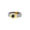 Fred Force 10 1980's ring in yellow gold,  stainless steel and topaz - 00pp thumbnail