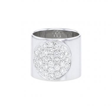 Bague Dinh Van Anthea grand modèle en or blanc et diamants