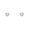 Paire de boucles d'oreilles Poiray Coeur Secret moyen modèle en or blanc et diamants - 00pp thumbnail