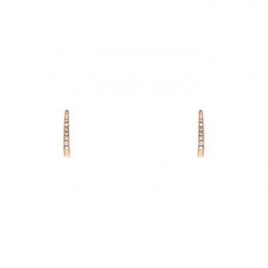 Pendientes Poiray en oro rosa y diamantes marrones