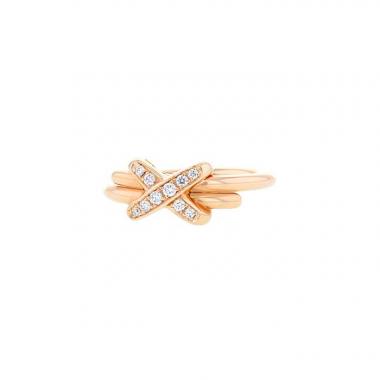 Bague Chaumet Premiers Liens en or rose et diamants