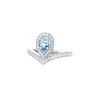 Chaumet Joséphine ring in white gold,  diamonds and aquamarine - 00pp thumbnail