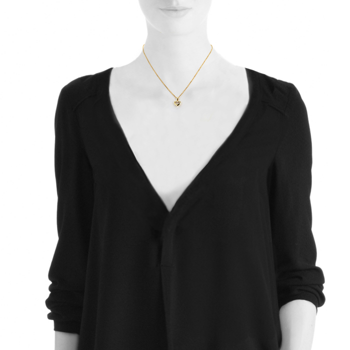 Collar Chopard Happy Diamonds en oro amarillo y diamante - Detail D1