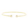 Open Dinh Van Cube small model bangle in yellow gold and diamonds - 00pp thumbnail