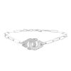 Bracelet Dinh Van Menottes R10 en or blanc et diamants - 00pp thumbnail