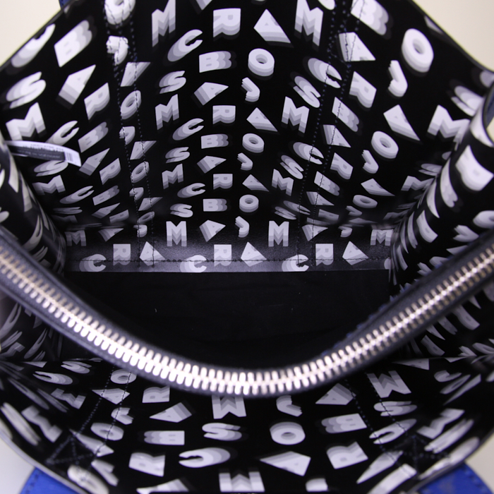 Sac cabas Marc Jacobs en cuir bleu-roi - Detail D2