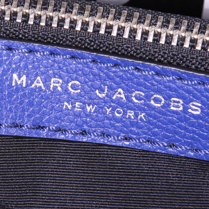 Sac cabas Marc Jacobs en cuir bleu-roi - Detail D3