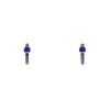 Pomellato M'ama Non M'ama hoop earrings in pink gold,  sapphires and lapis-lazuli - 00pp thumbnail