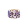 Pomellato Lulu large model ring in pink gold,  diamonds and amethysts - 00pp thumbnail