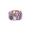 Pomellato Lulu ring in yellow gold,  amethysts and diamonds - 00pp thumbnail