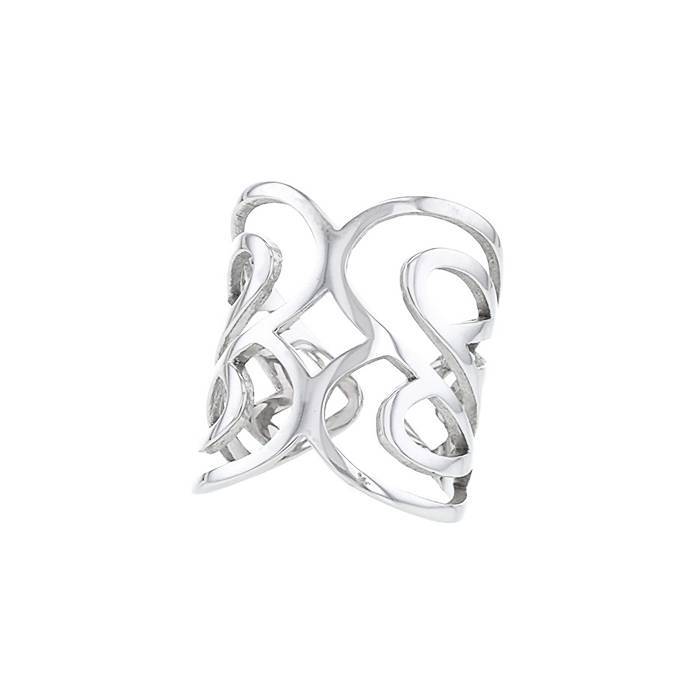 Poiray Coeur Entrelacé ring in white gold - 00pp