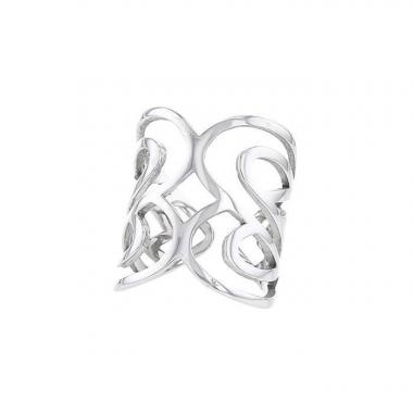 Anello Poiray Coeur Entrelacé in oro bianco