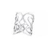 Poiray Coeur Entrelacé sleeve ring in white gold - 00pp thumbnail