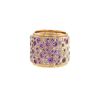 Pomellato Sabbia ring in pink gold,  sapphires and diamonds - 00pp thumbnail
