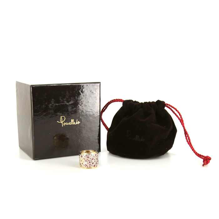 Anello Pomellato Sabbia in oro rosa,  zaffiri rosa e diamanti - Detail D2