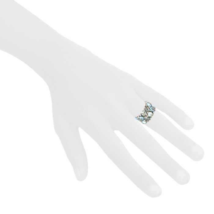 Pomellato Lulu ring in pink gold, topaz and diamonds - Detail D1