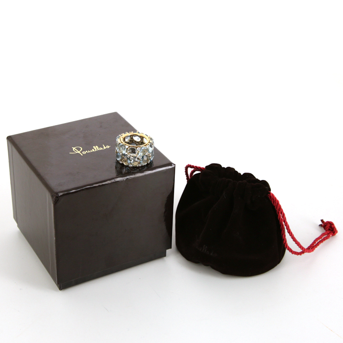 Sortija Pomellato Lulu en oro rosa,  topacios y diamantes - Detail D2