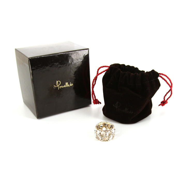 Bague Pomellato Lulu en or rose, topazes blanches et diamants - Detail D2