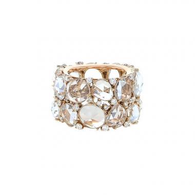 Bague Pomellato Lulu en or jaune,  topazes blanches et diamants